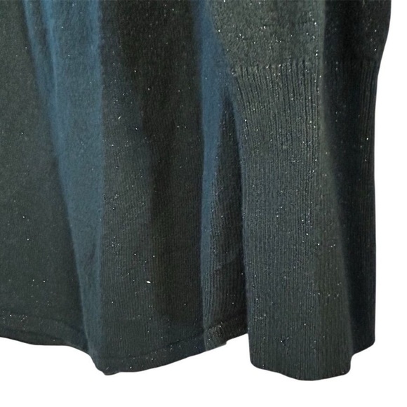 Apt. 9 Women's Medium metallic Green Pullover Sweater Long Sleeve Casual - Picture 3 of 7